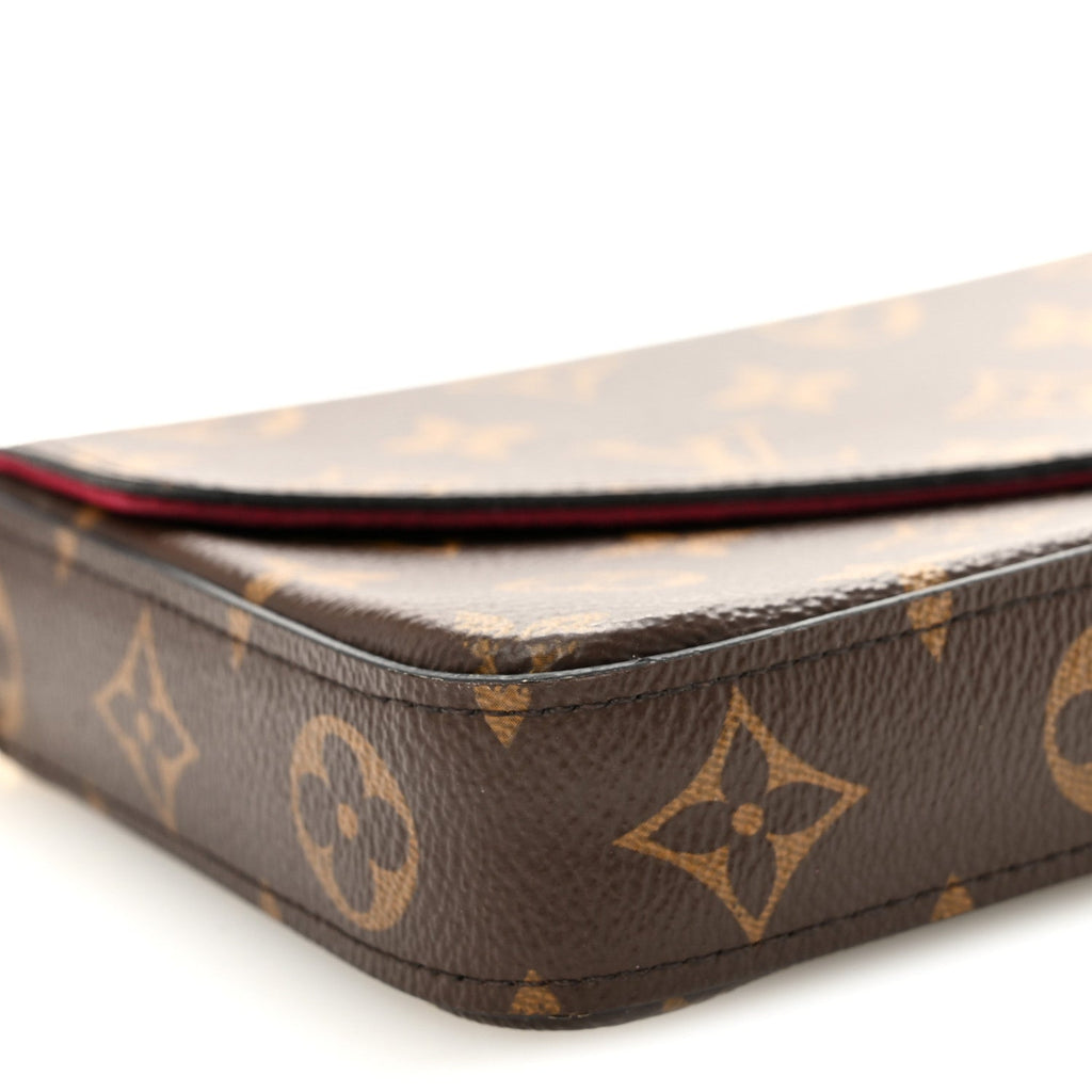 Louis Vuitton Monogram Pochette Felicie Chain Wallet Fuchsia