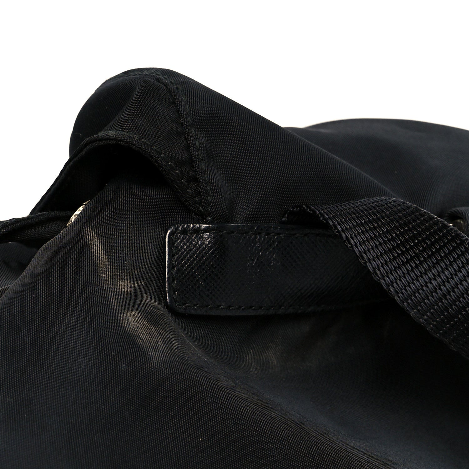 Prada Tessuto Nylon Saffiano Small Backpack Black
