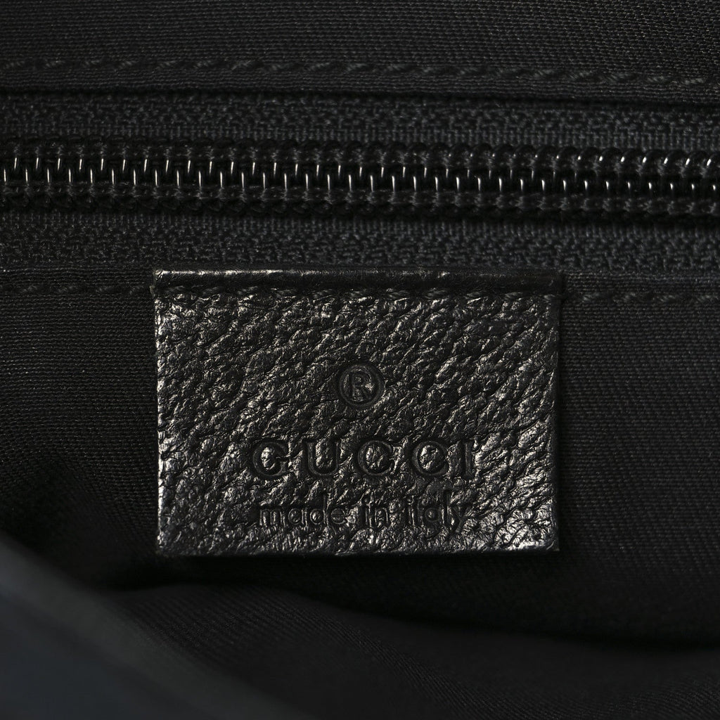 Gucci Monogram Flat Messenger Bag Black