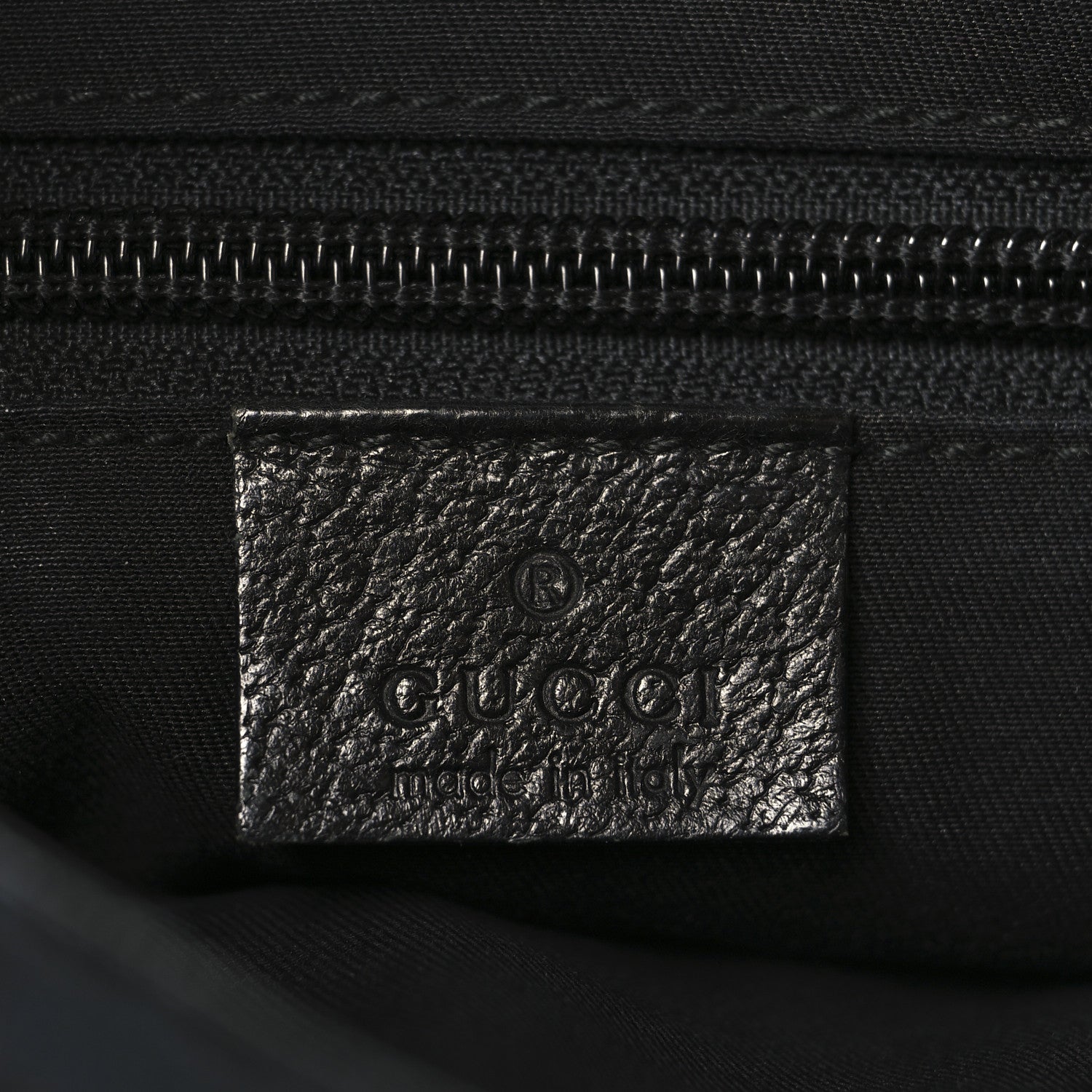Gucci Monogram Flat Messenger Bag Black