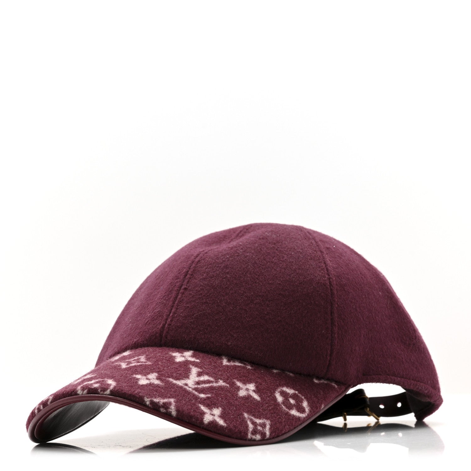 Louis Vuitton Wool Silk Monogram Endless Cap L Bordeaux