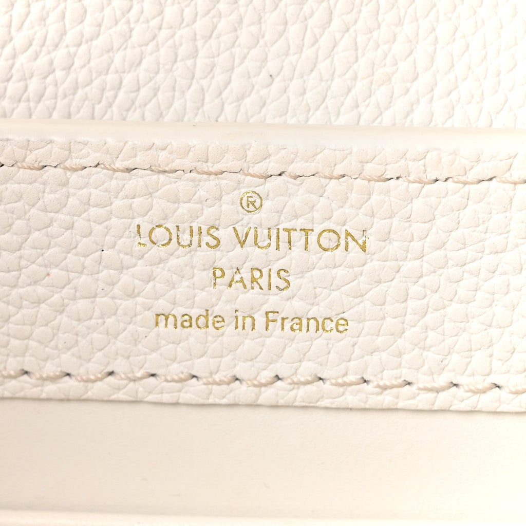 Louis Vuitton Taurillon Capucines East West Mini Optic White