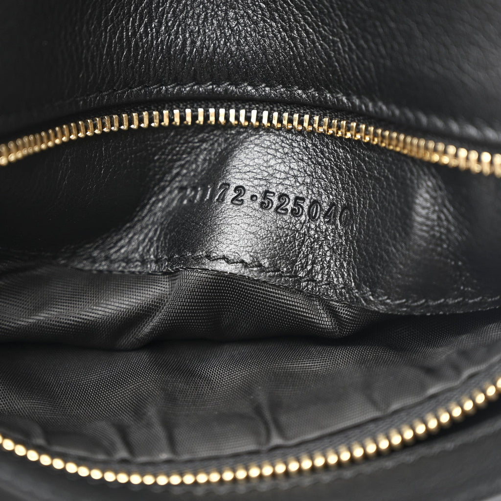 Gucci Roxy Calfskin Web Medium Studded Blondie Shoulder Flap Bag Black