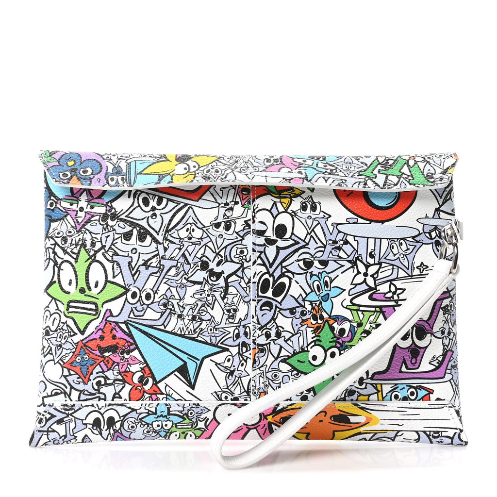 Louis Vuitton Monogram Comics Trio Envelope Pouch Multicolor