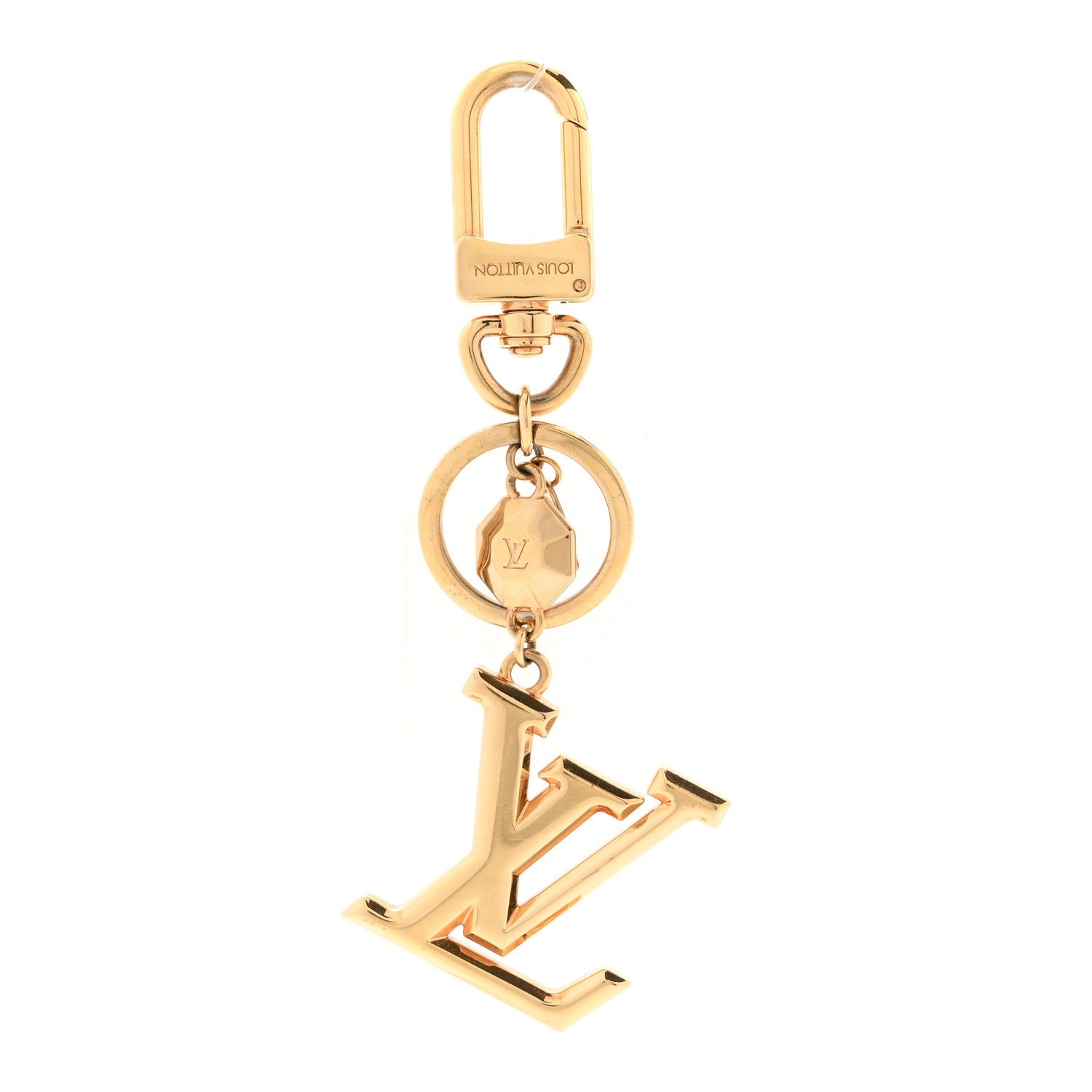Louis Vuitton LV Facettes Bag Charm Key Holder Gold