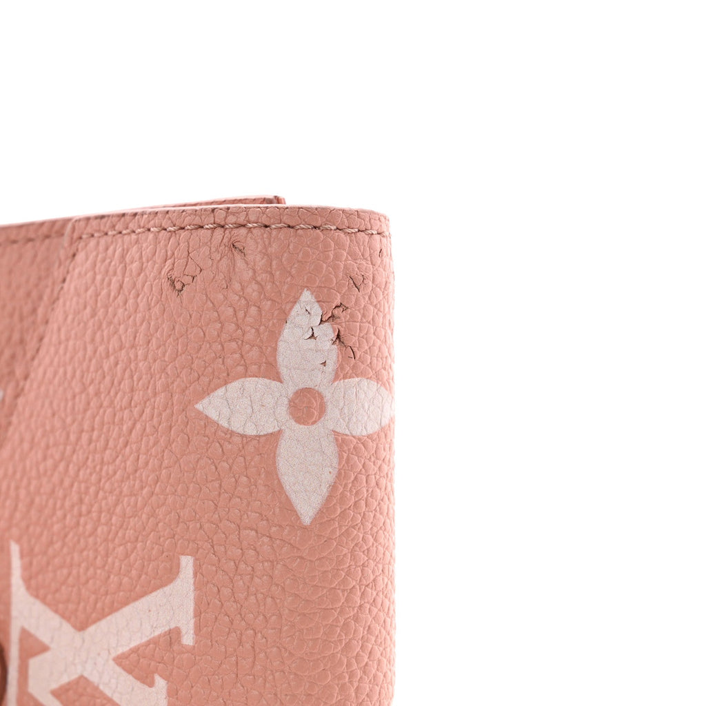 Louis Vuitton Empreinte Monogram Giant Victorine Wallet Rose Trianon Creme