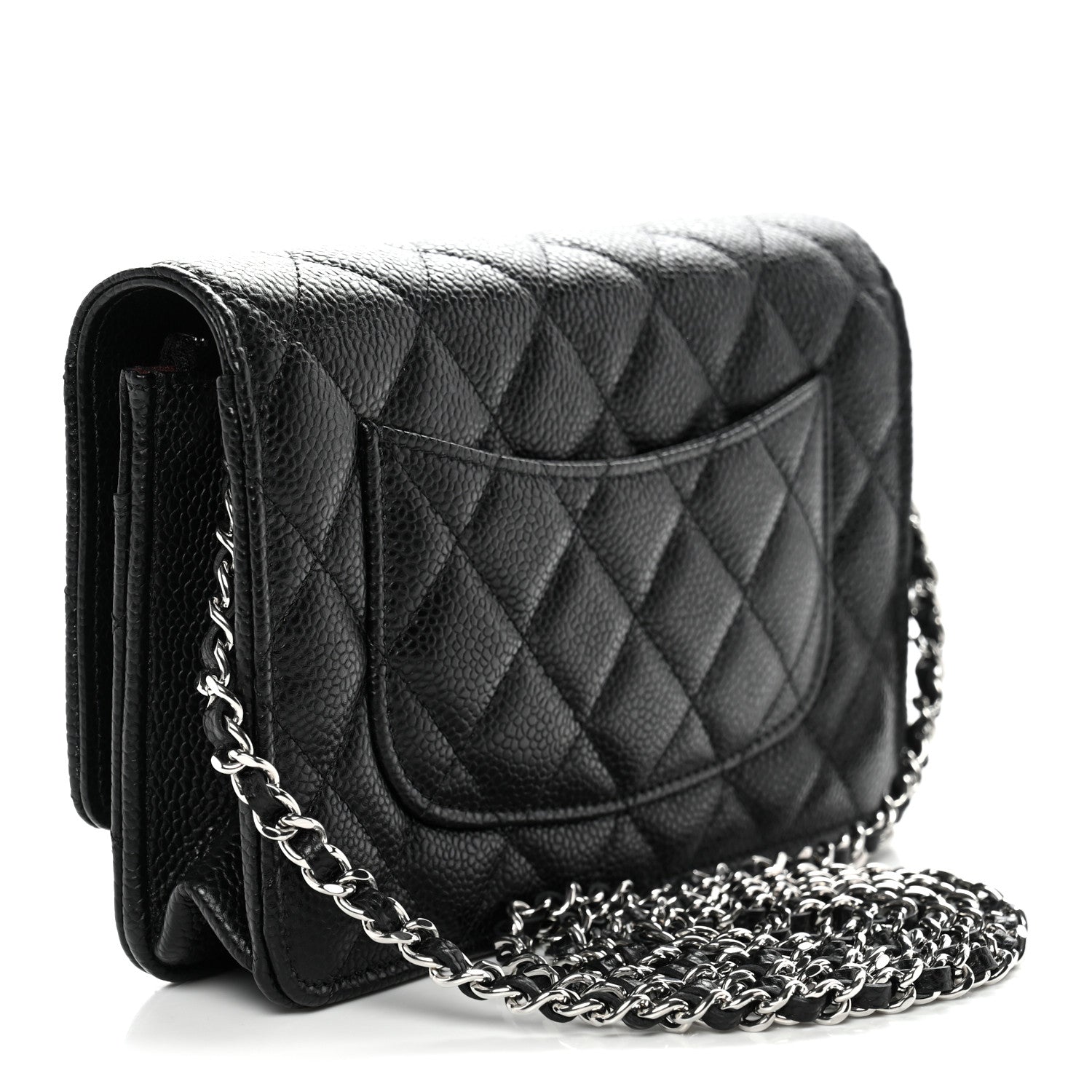 Chanel Caviar Quilted Wallet on Chain WOC Black