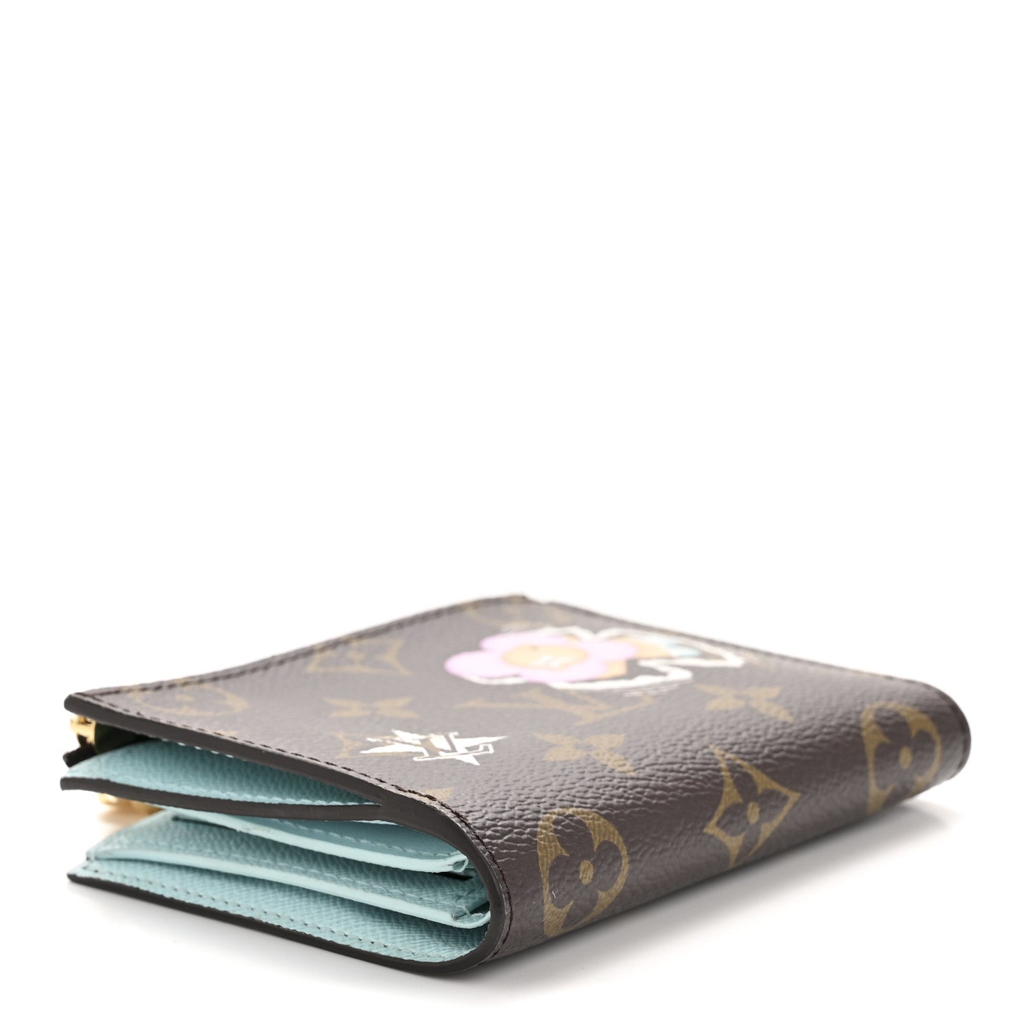 Louis Vuitton Monogram Snow Show Lisa Wallet Azur Frost