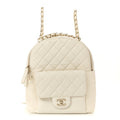 Chanel Caviar Quilted Small CC Day Backpack White