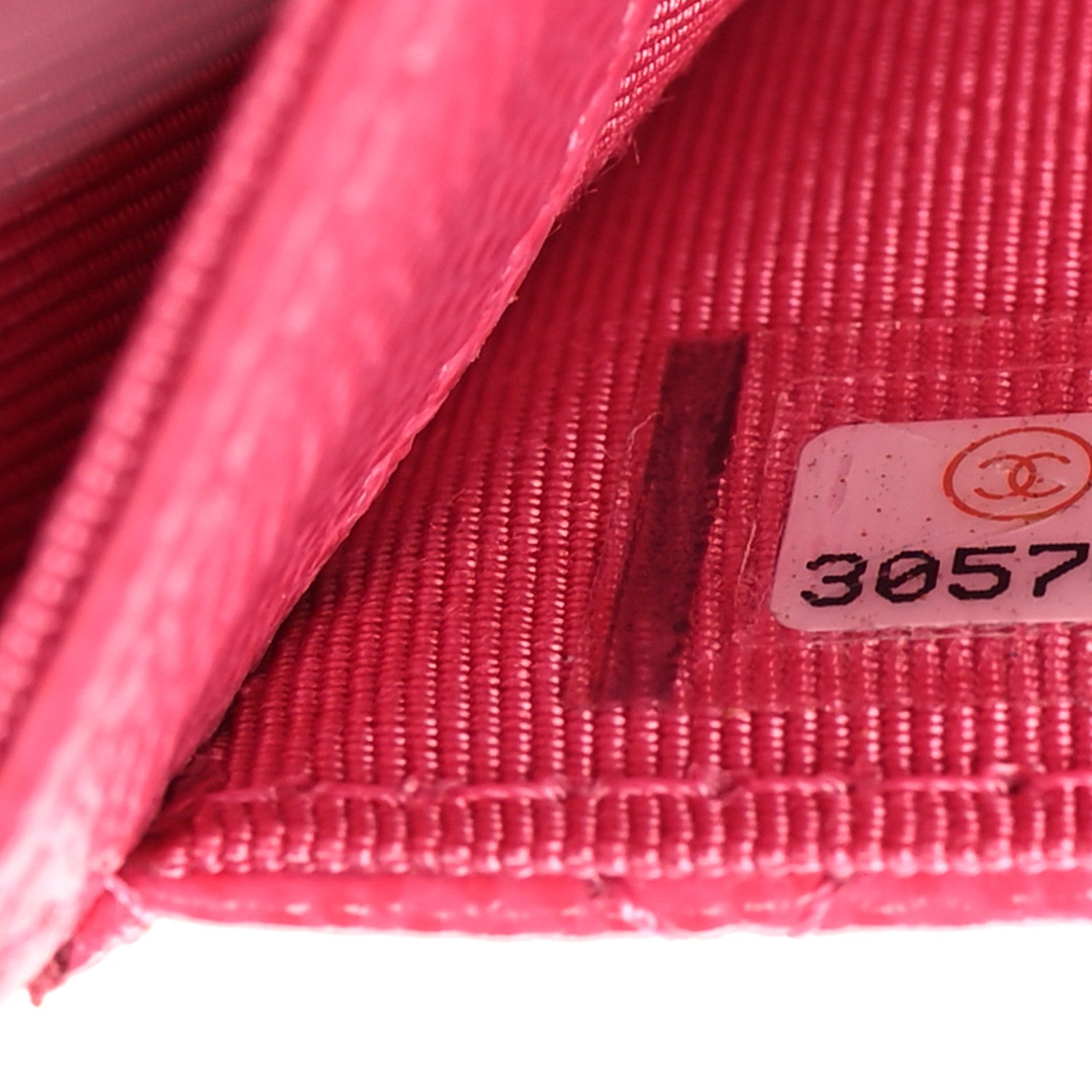 Caviar Quilted Flap Card Holder Wallet Pink