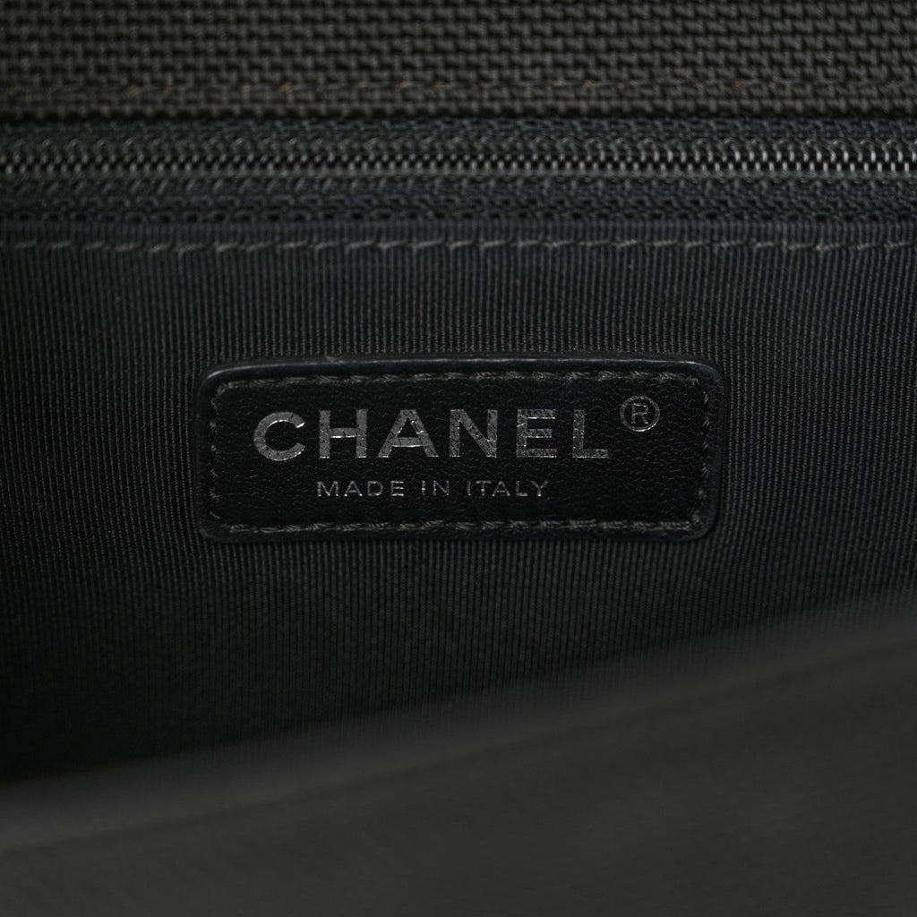 Chanel Canvas Quilted New Medium Fluo Boy Flap Black Grey Yellow