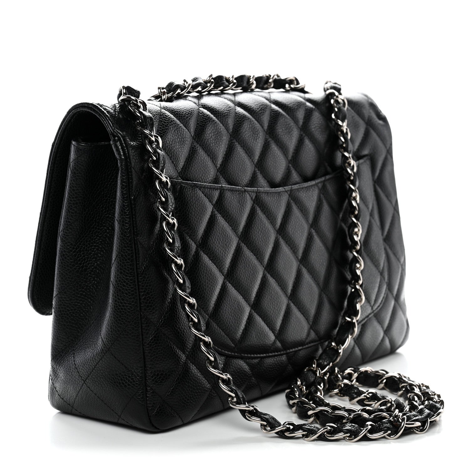 Chanel Caviar Quilted Jumbo Single Flap Black