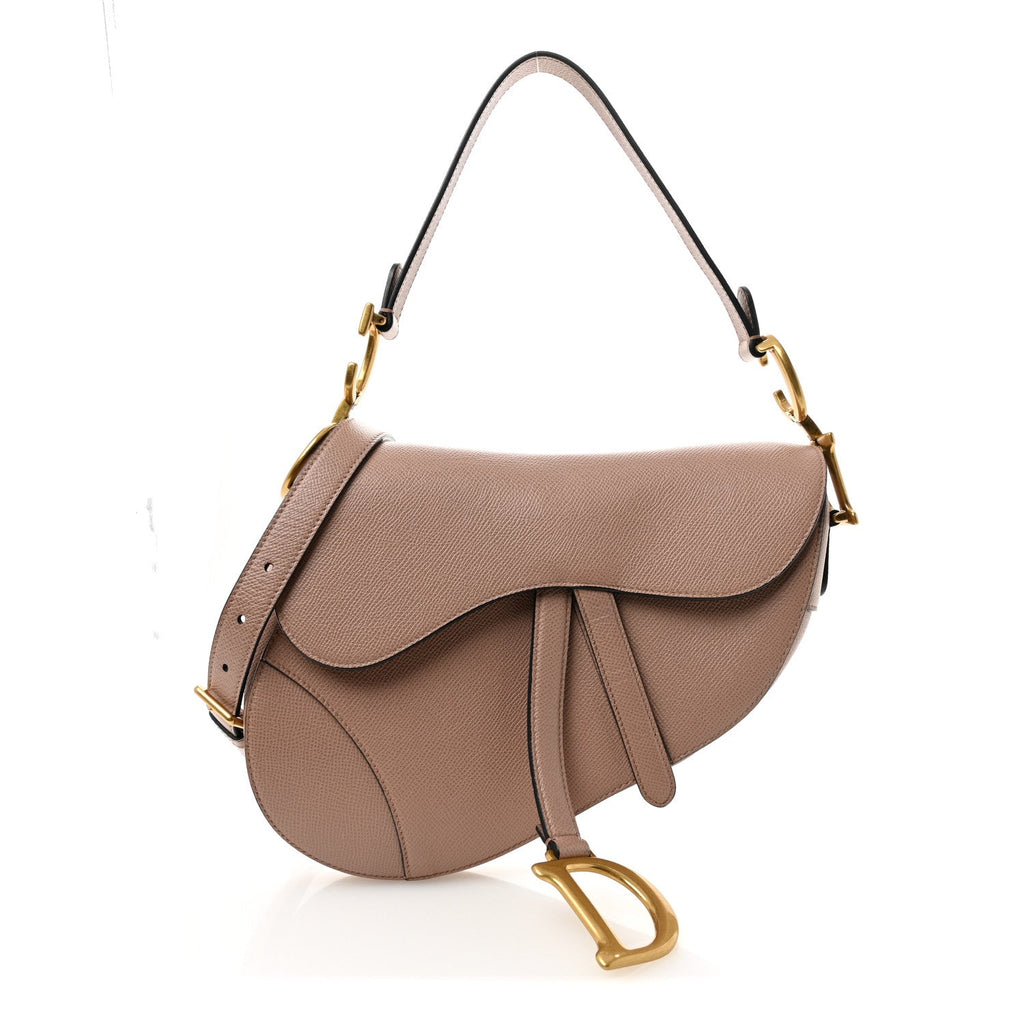 Christian Dior Grained Calfskin Saddle Bag With Strap Fard