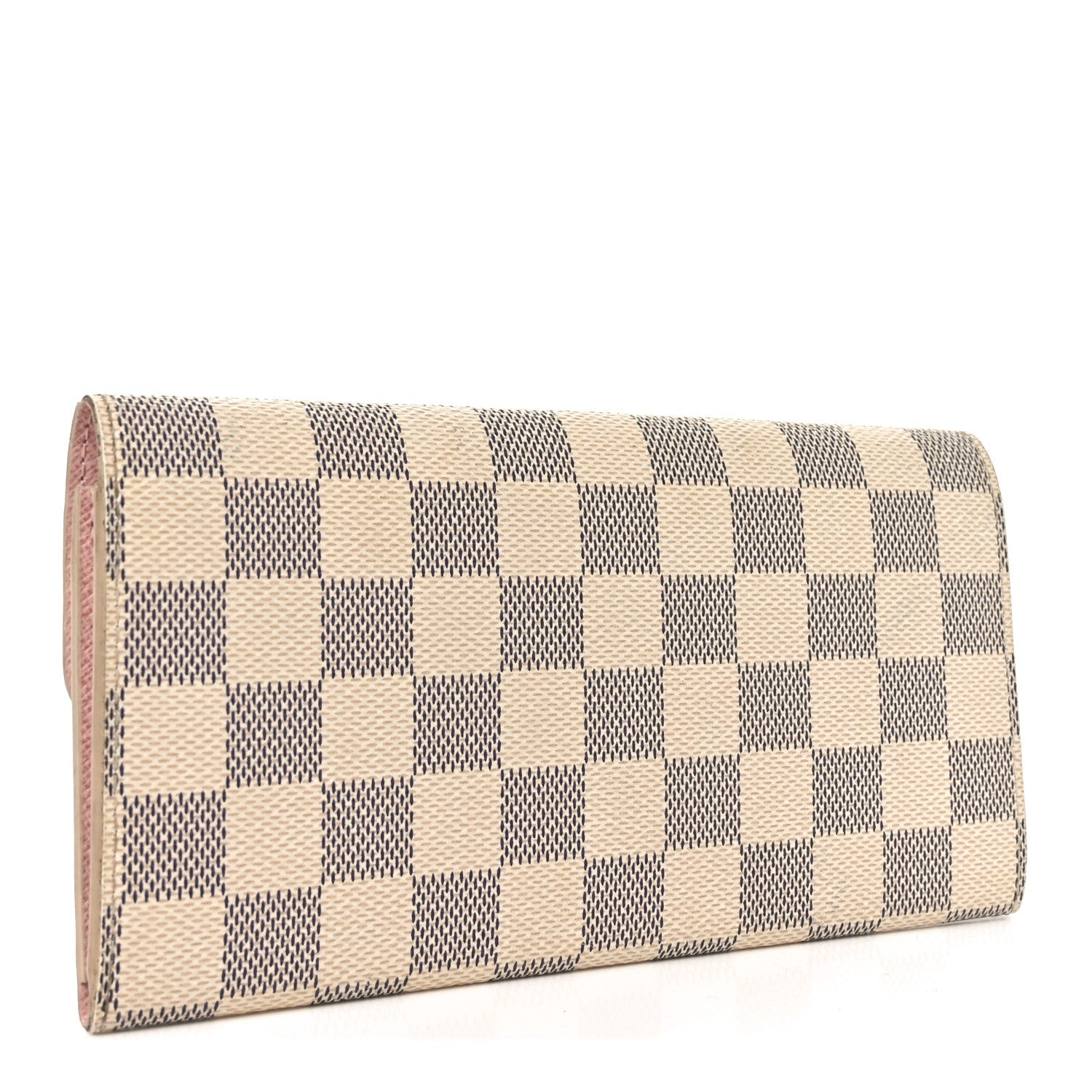 Louis Vuitton Damier Azur Emilie Wallet Rose Ballerine