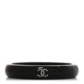 Resin Crystal CC Bangle Bracelet Black