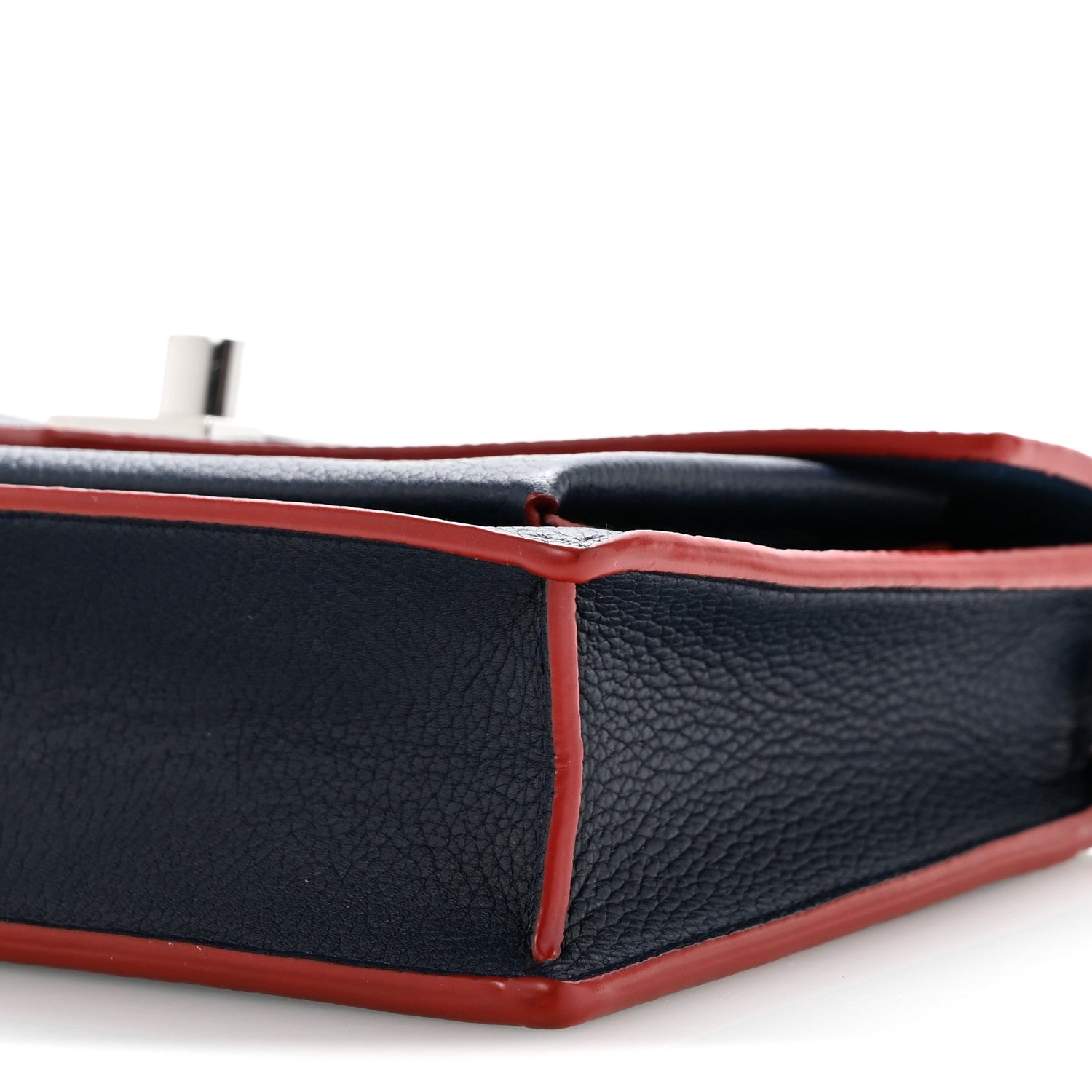 Louis Vuitton Soft Calfskin My Lockme Chain Pochette Marine Rouge