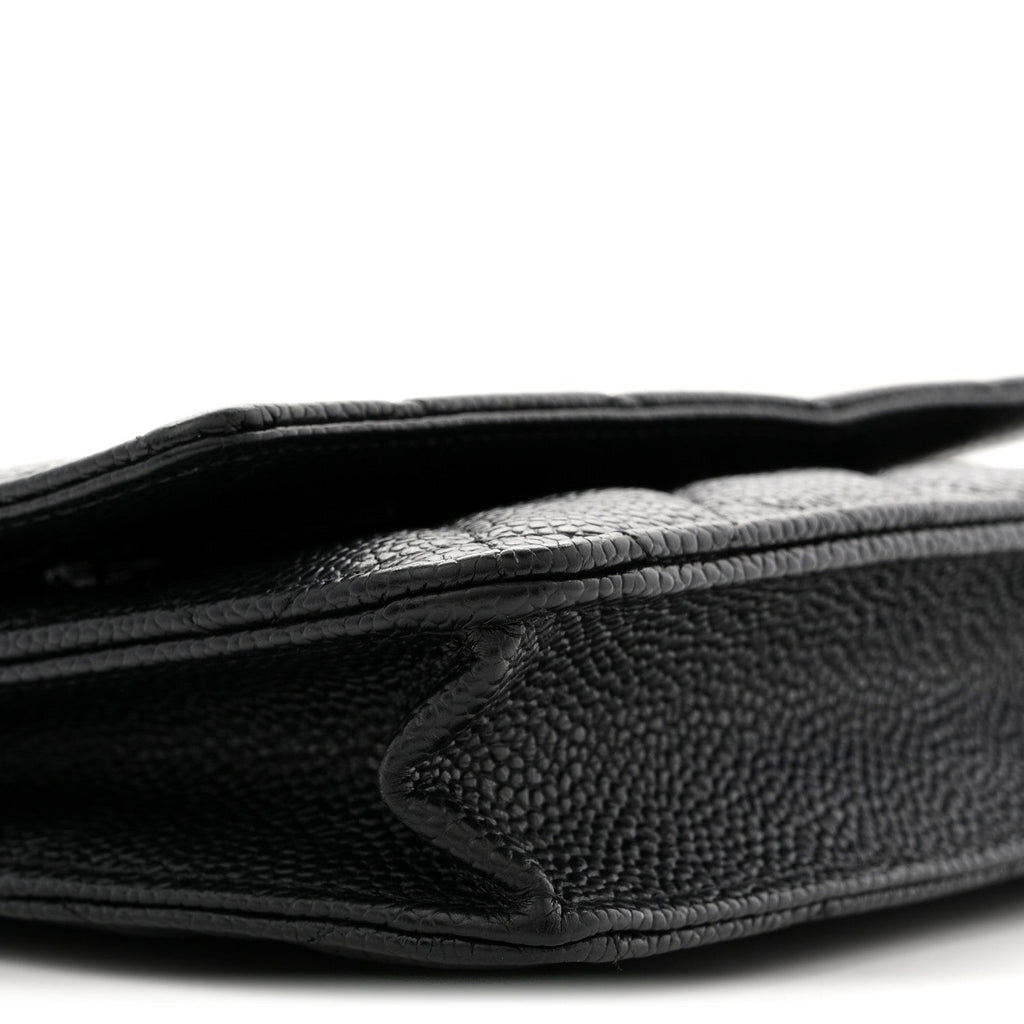 Chanel Caviar Quilted Wallet on Chain WOC Black