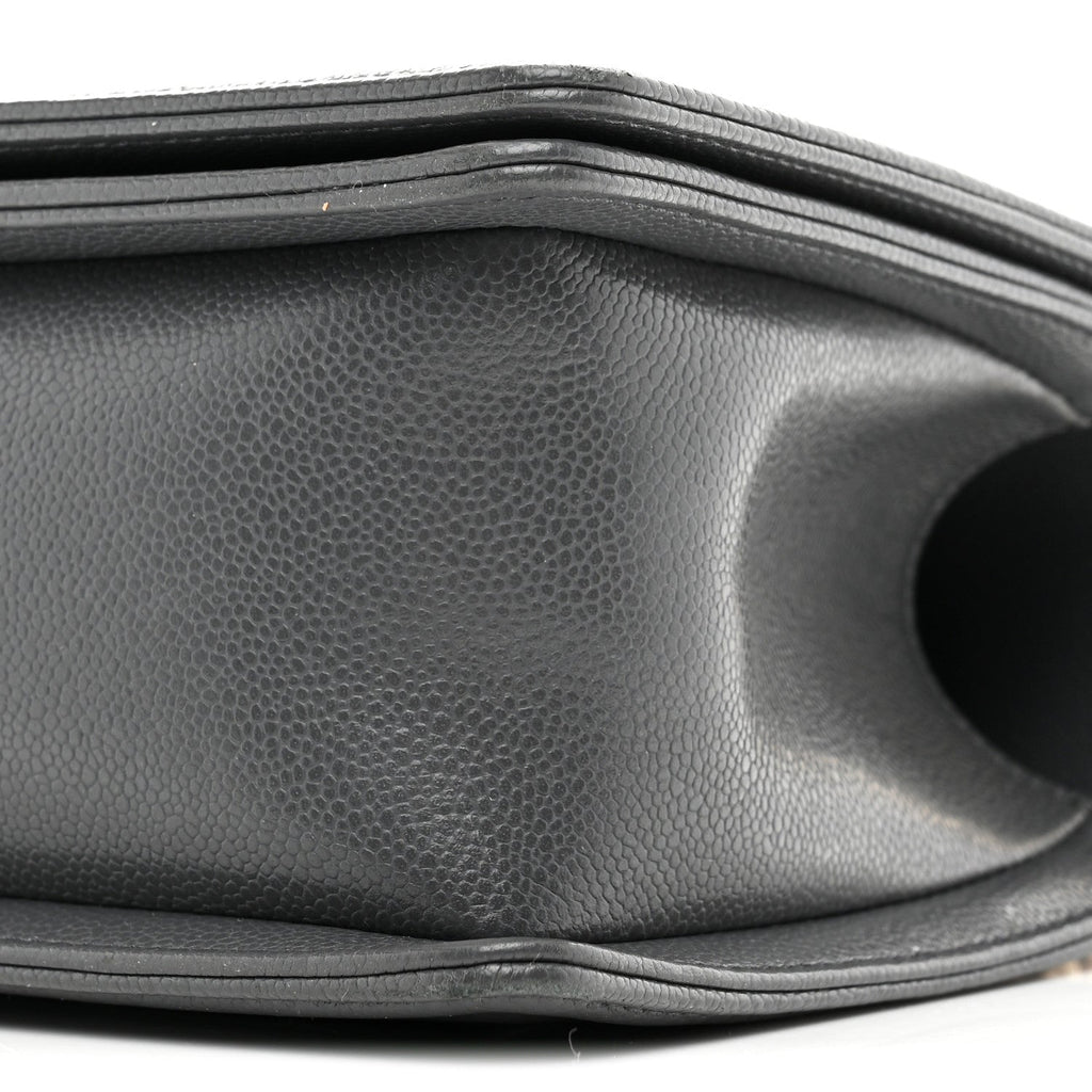 Chanel Caviar Quilted Medium Boy Flap Dark Grey