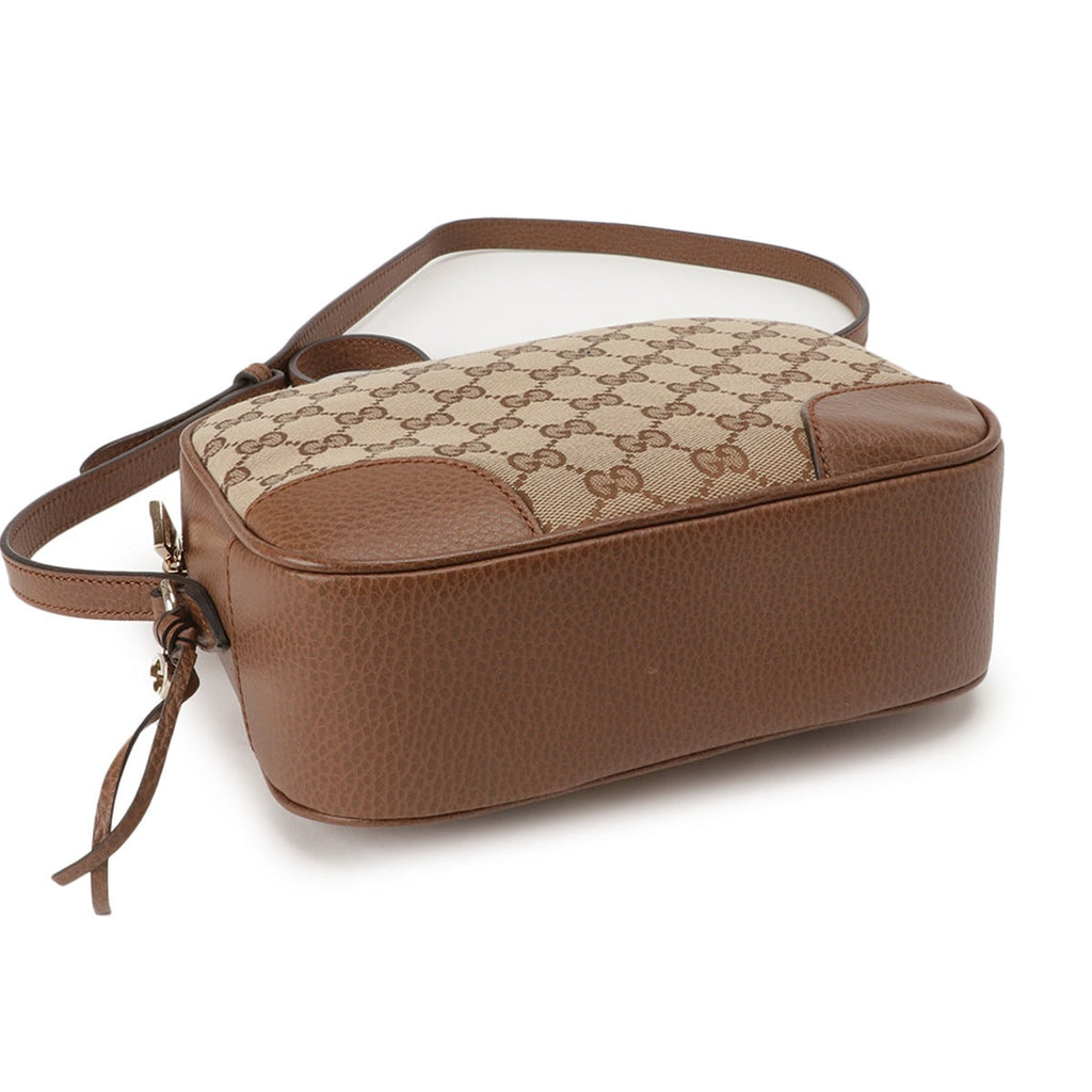 Gucci Jacquard x Leather Beige Brown
