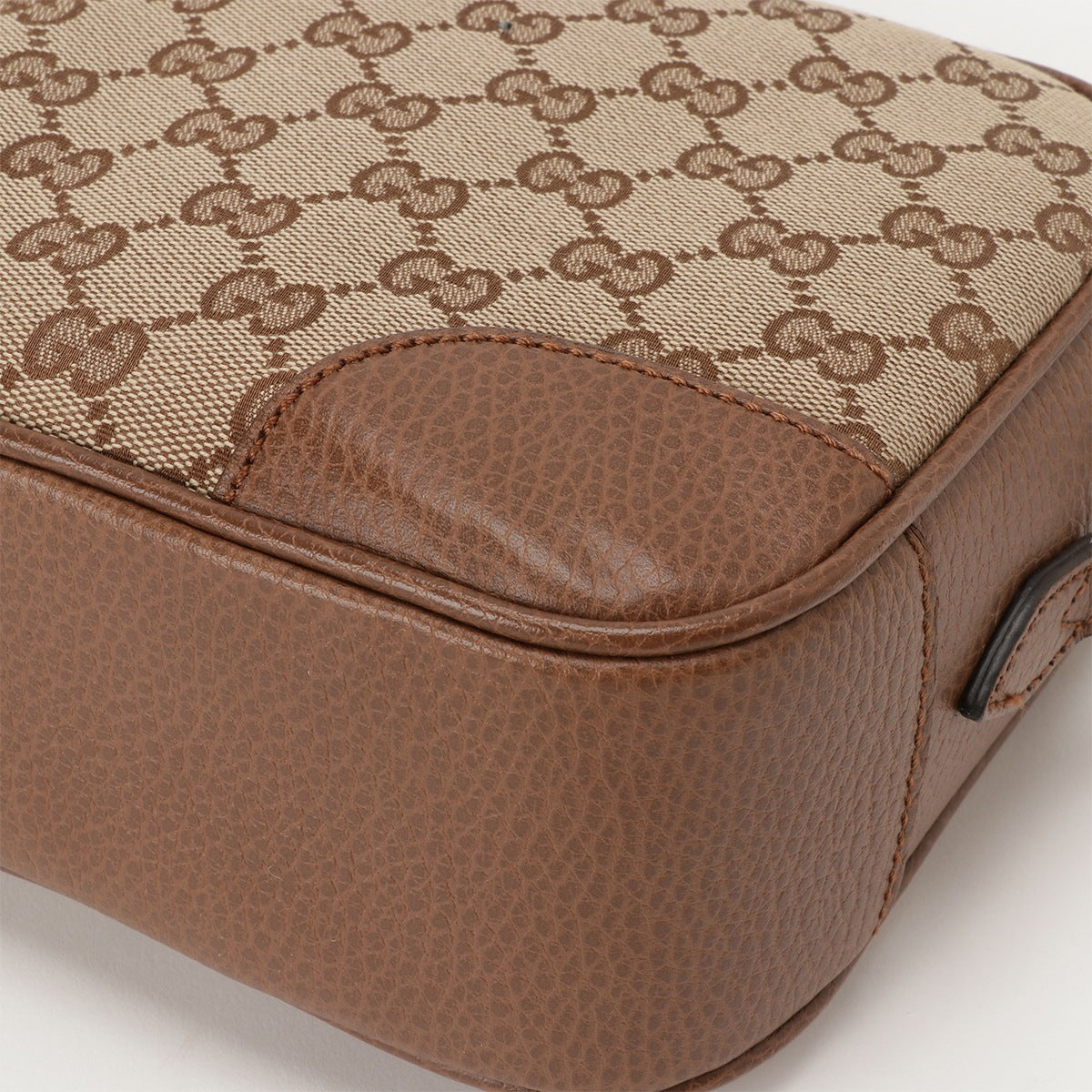 Gucci Jacquard x Leather Beige Brown