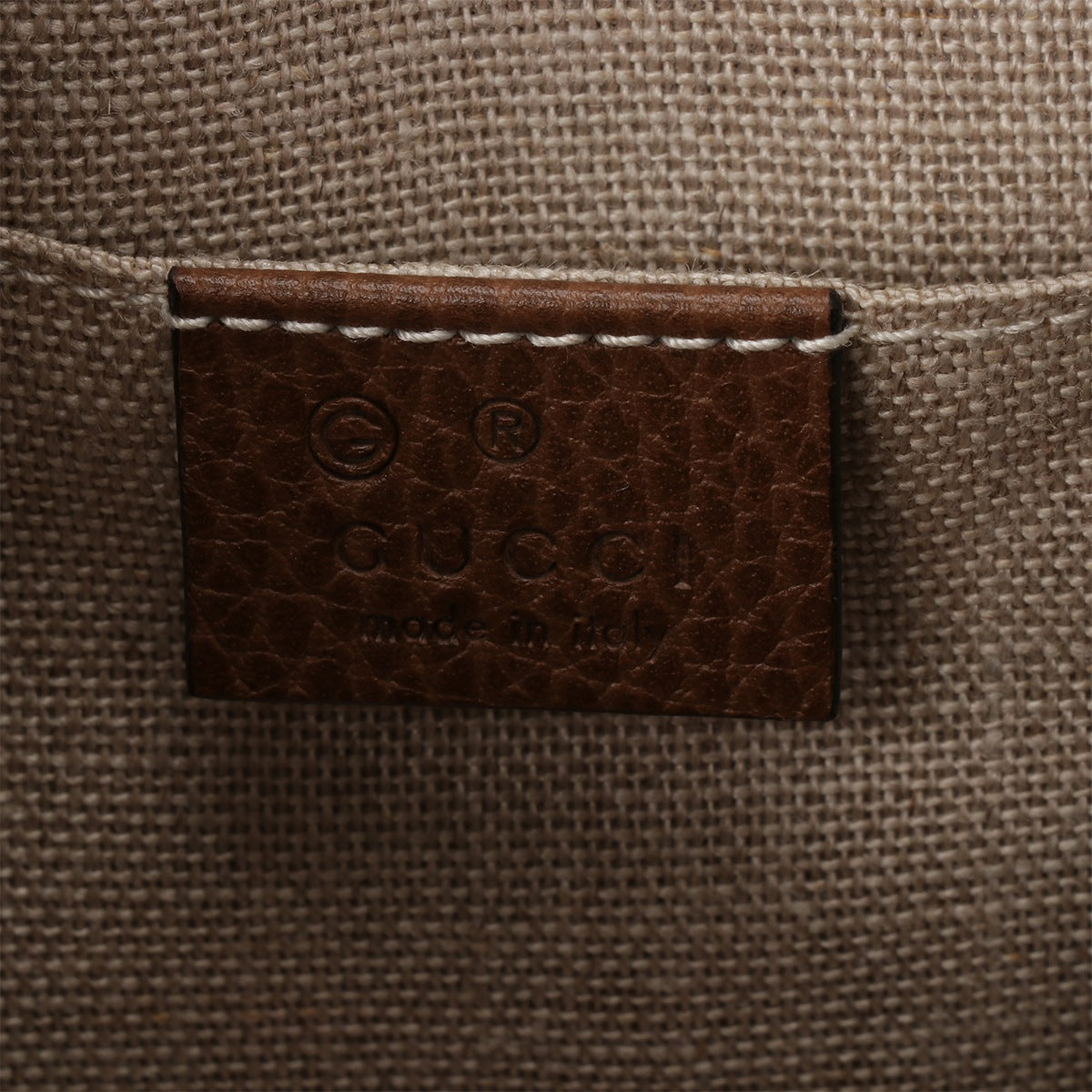 Gucci Jacquard x Leather Beige Brown
