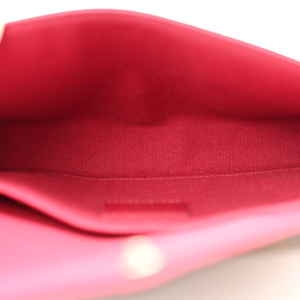 Louis Vuitton Monogram Pochette Felicie Chain Wallet Fuchsia