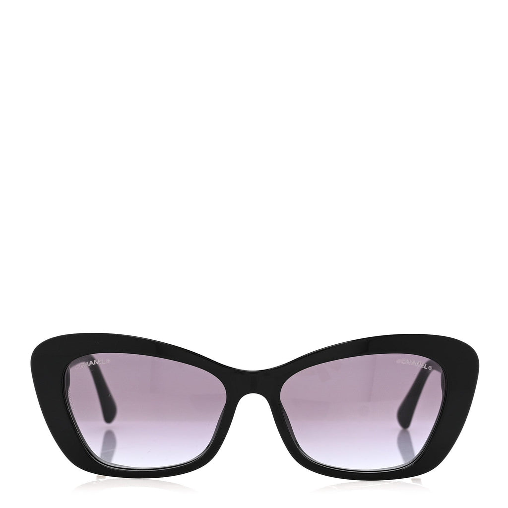 Acetate Pearl Cat Eye CC Sunglasses 5481-H-A Black