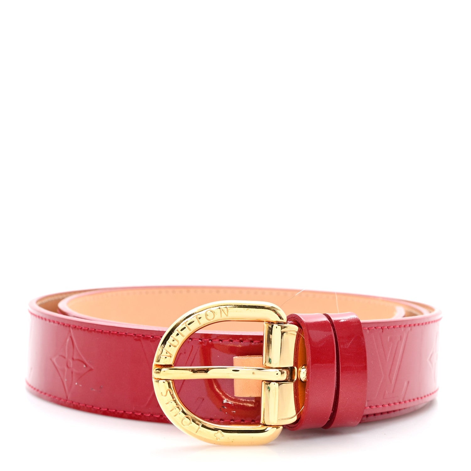 Louis Vuitton Vernis Ceinture 30mm Belt 90 36 Rouge