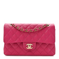 Chanel Caviar Quilted Small Double Flap Fuchsia