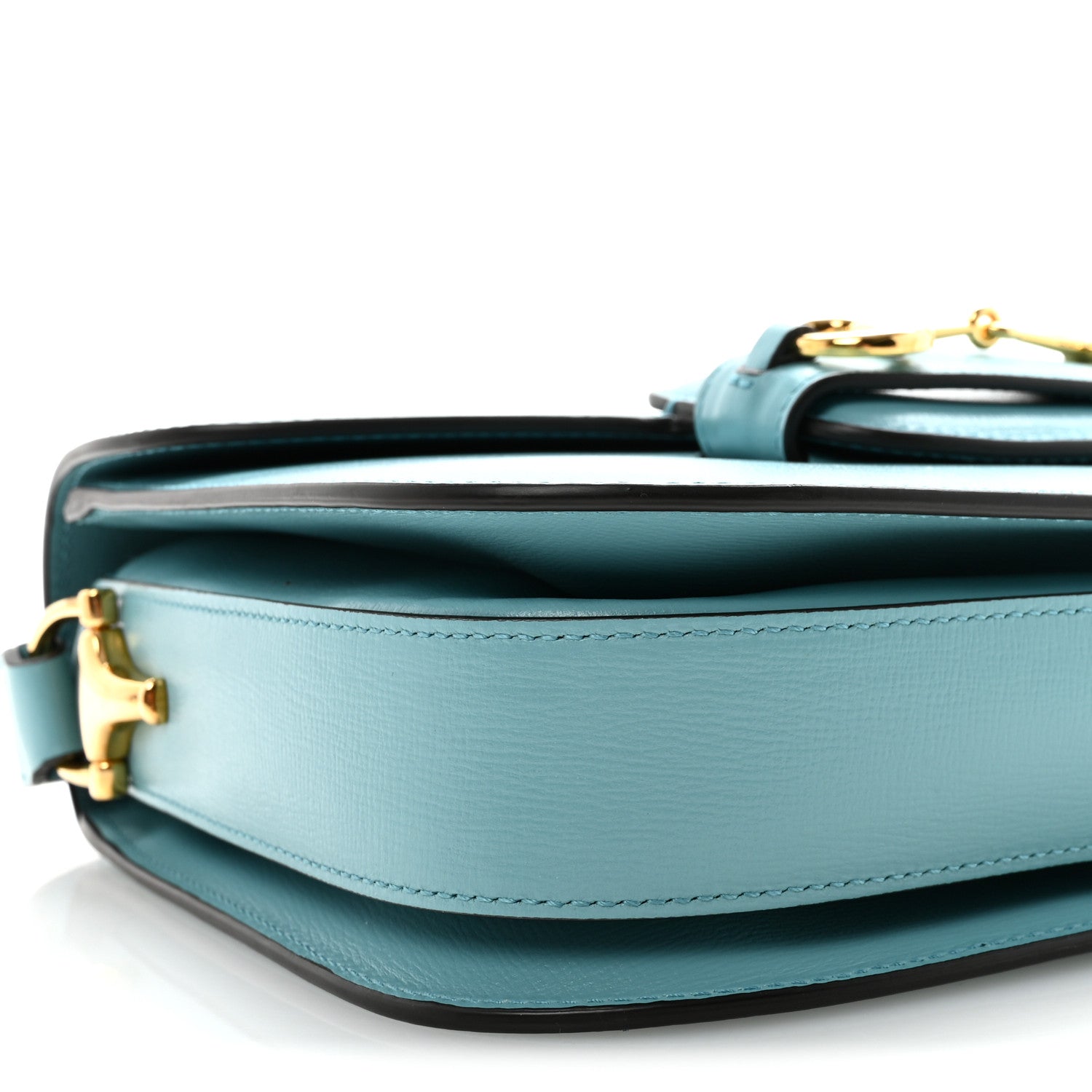Gucci Azalea Calfskin Horsebit 1955 Shoulder Bag Dusty Azure