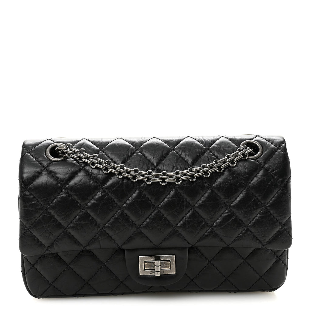 Chanel Aged Calfskin Quilted 2.55 Reissue 225 Flap Black