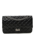 Chanel Aged Calfskin Quilted 2.55 Reissue 225 Flap Black