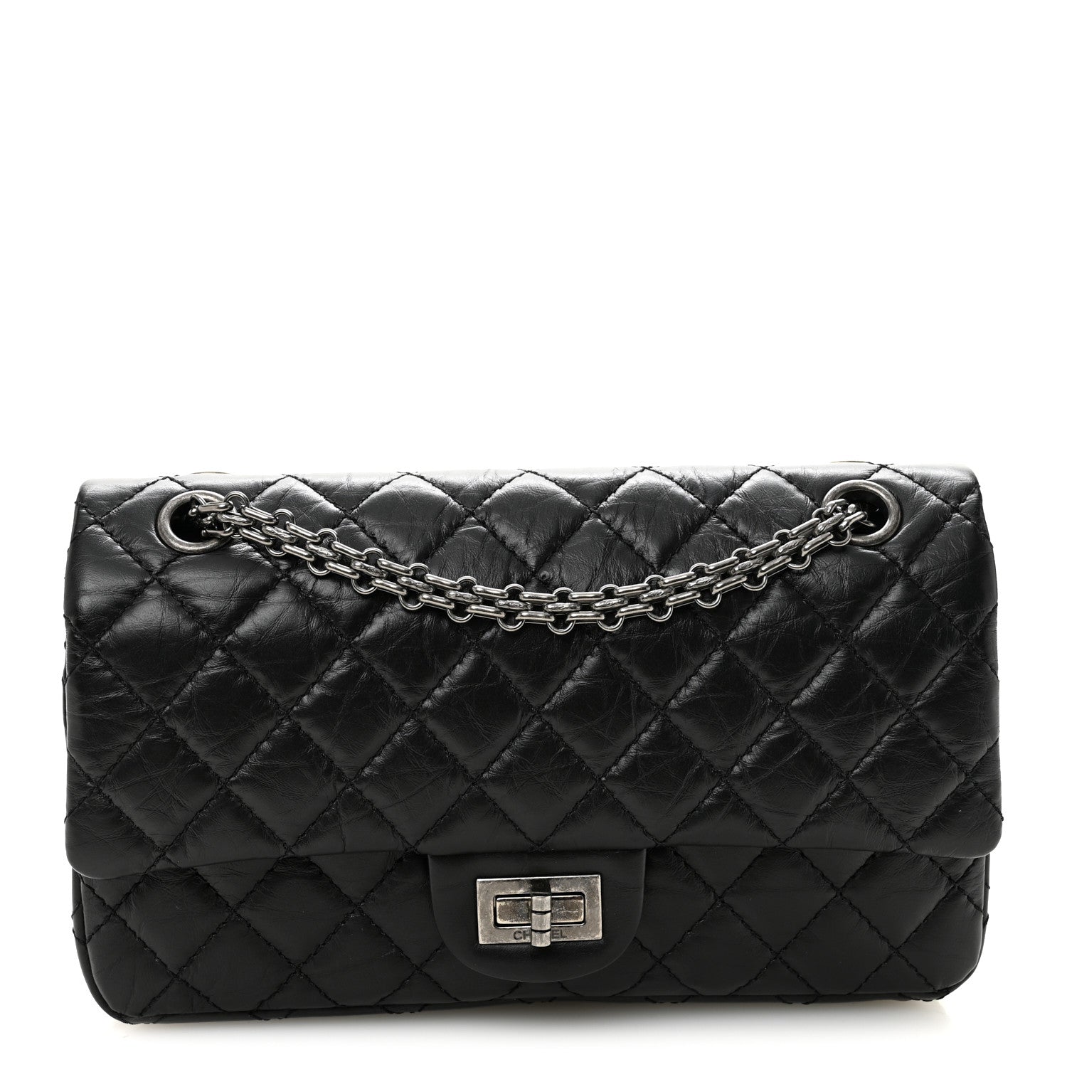 Chanel Aged Calfskin Quilted 2.55 Reissue 225 Flap Black