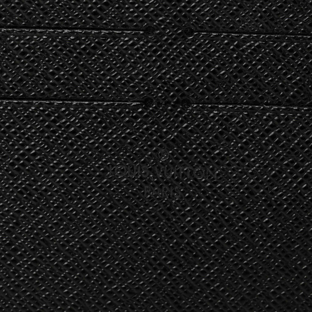 Louis Vuitton Calfskin Felicie Chain Wallet Card Holder Insert Black