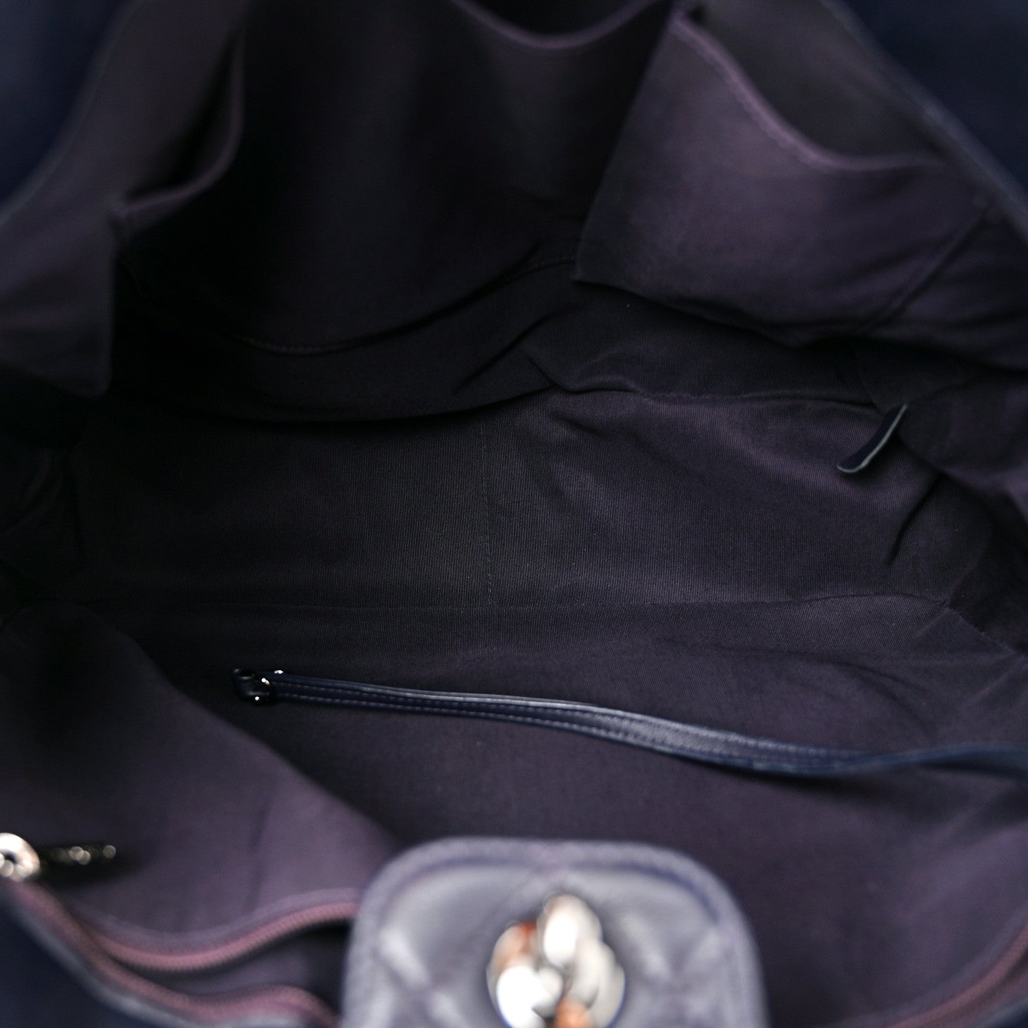 Chanel Calfskin Quilted Timeless Tote Dark Navy
