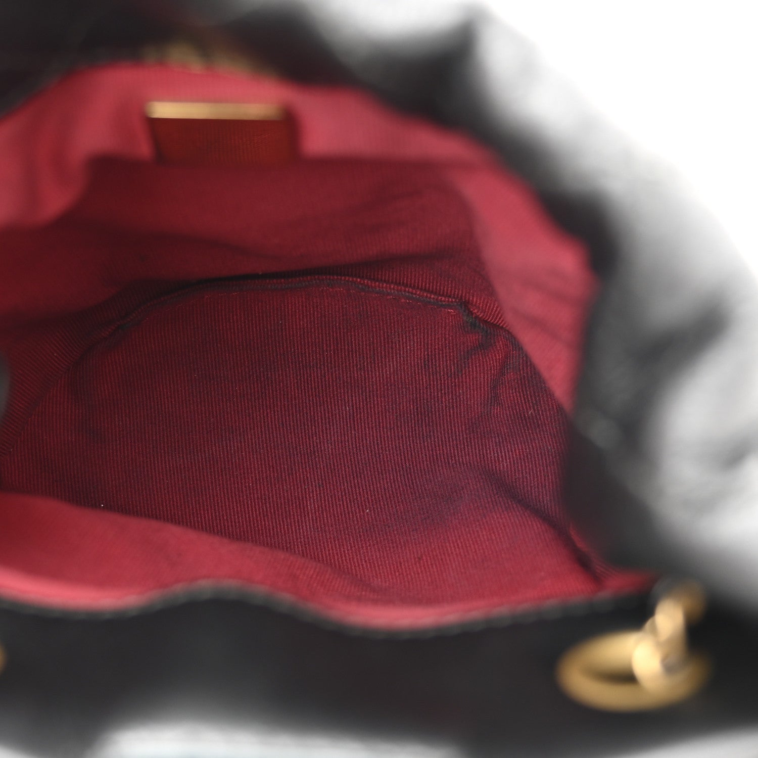 Chanel Metallic Lambskin Quilted Pearl Crown Drawstring Bag Anthracite