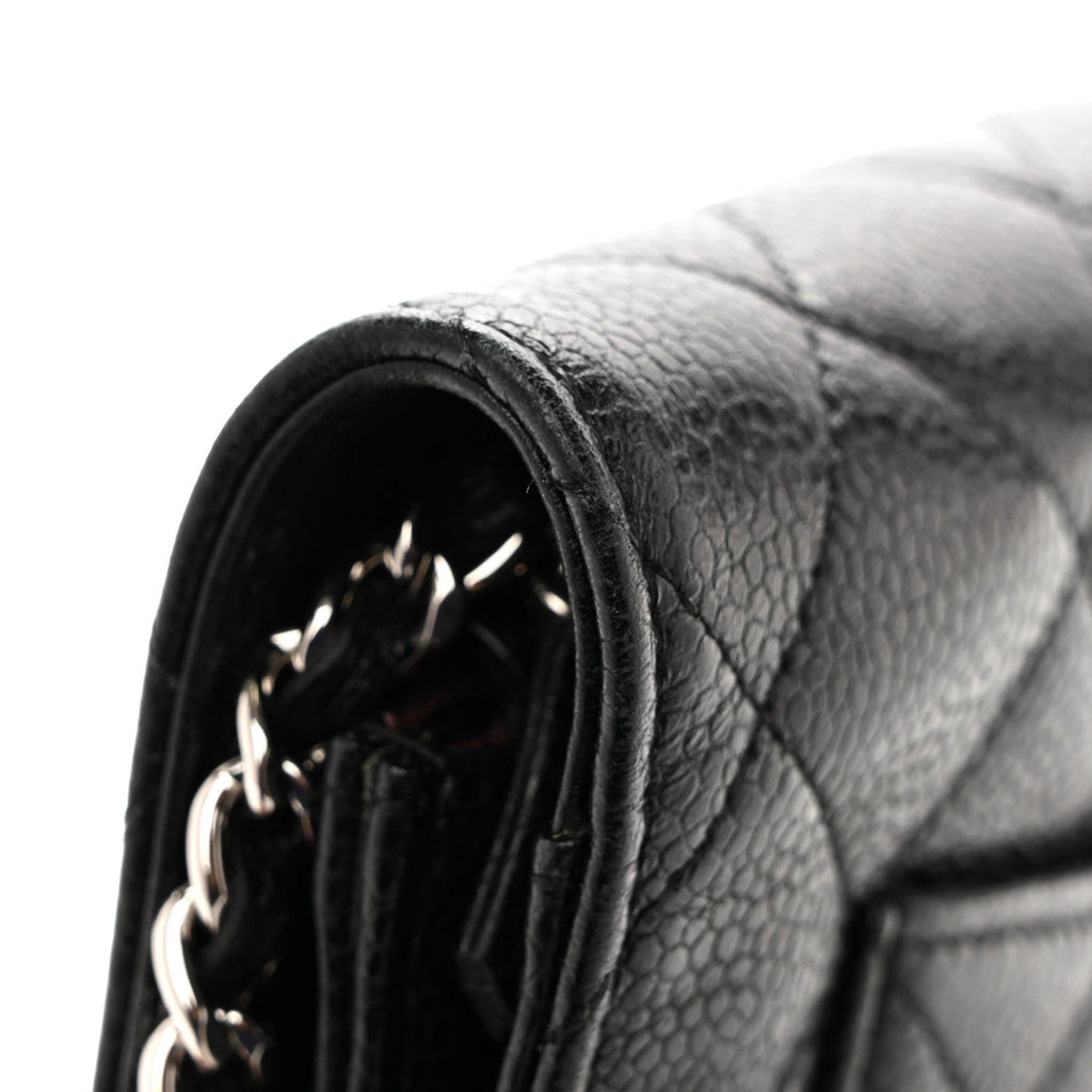 Chanel Caviar Quilted Wallet On Chain WOC Black