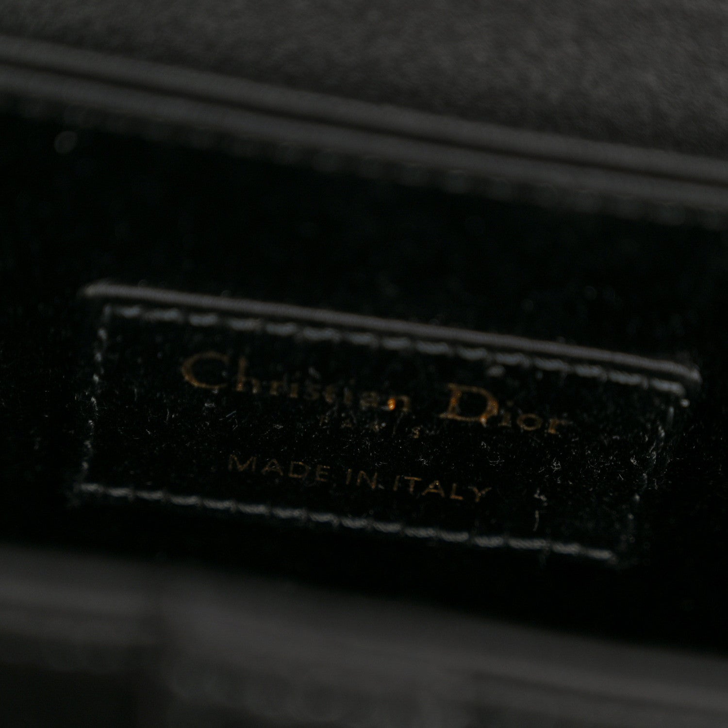 Christian Dior Satin Crystal Mini Saddle Bag Black