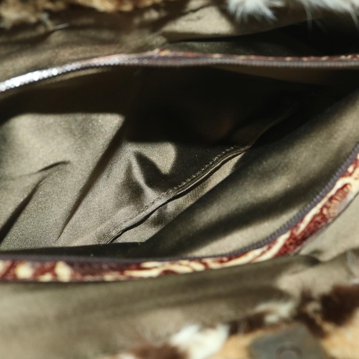 FENDI Pattern Tote Bag fur Brown 36778BH005010  36403