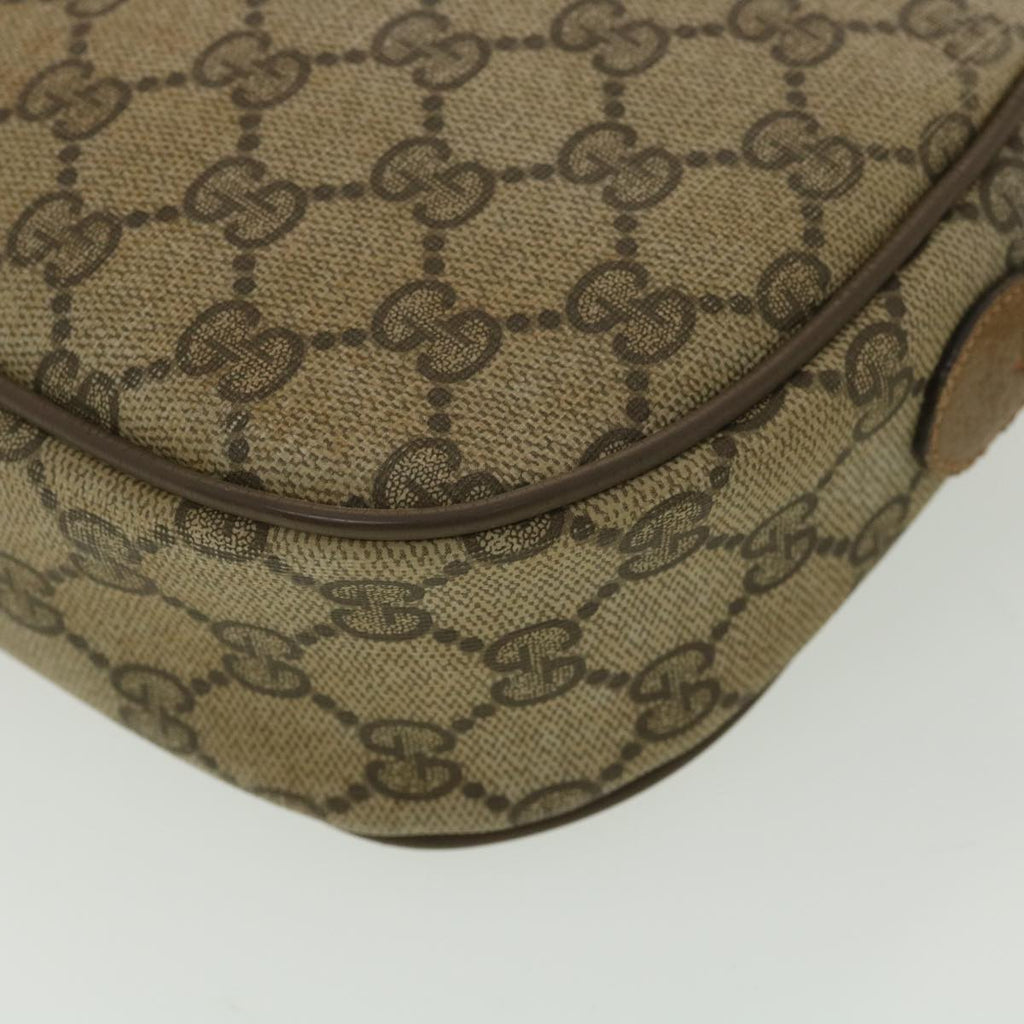GUCCI Web Sherry Line GG Canvas Clutch Bag PVC Leather Beige Green 89  36428