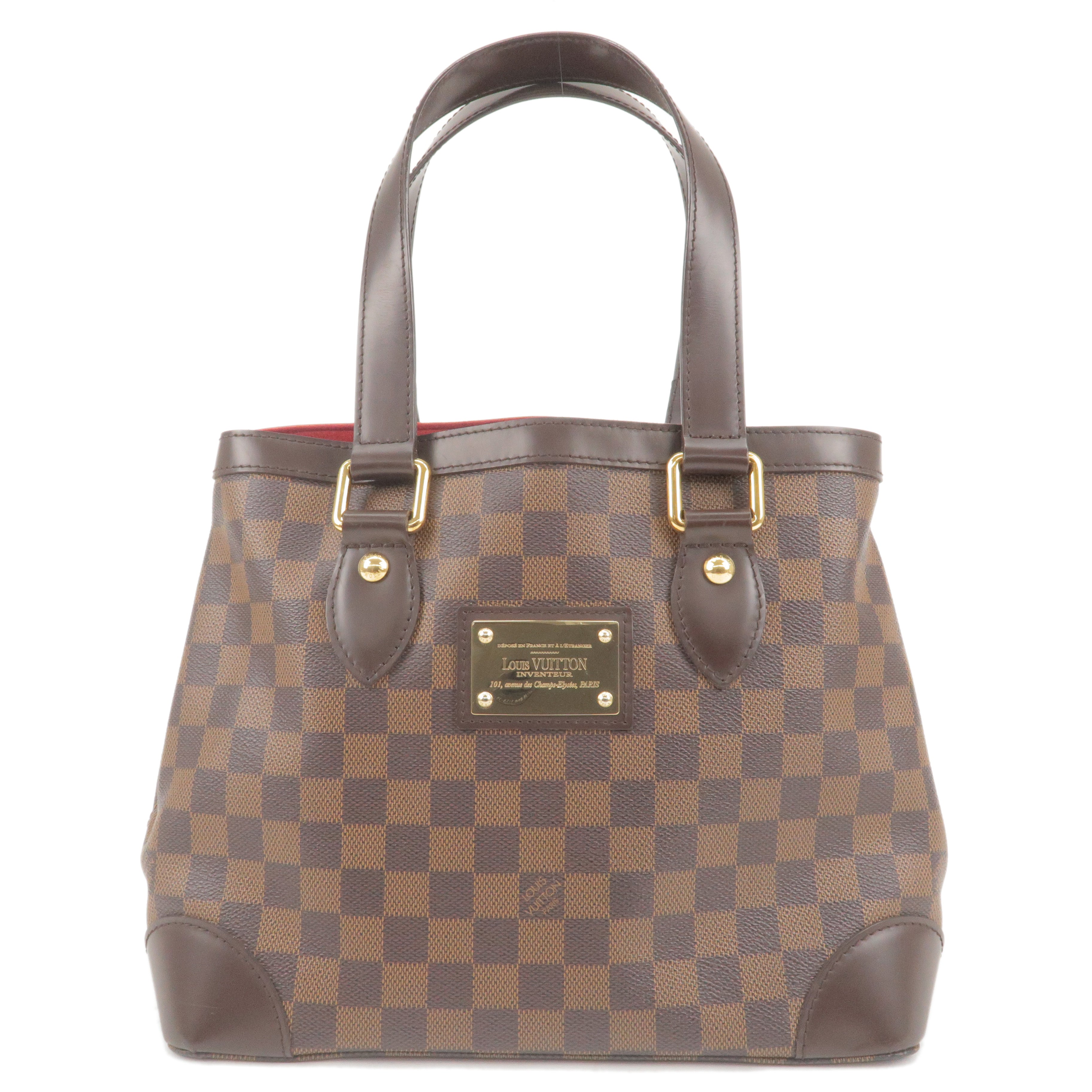 Louis Vuitton Damier Ebene Hampstead PM Hand Bag Tote Bag N51205