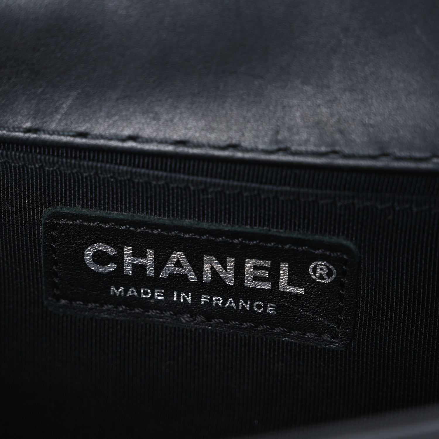 Chanel Calfskin Double Stitch Small Boy Flap Black