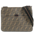 FENDI Zucca PVC Leather Shoulder Bag Khaki Black Brown 7VA247