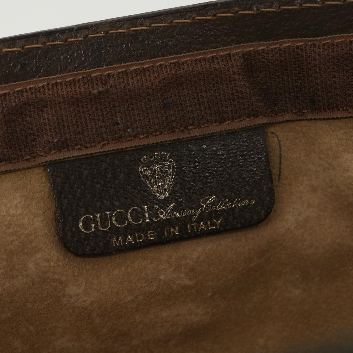 GUCCI GG Canvas Web Sherry Line Clutch Bag Beige Red Green 010.378  36471