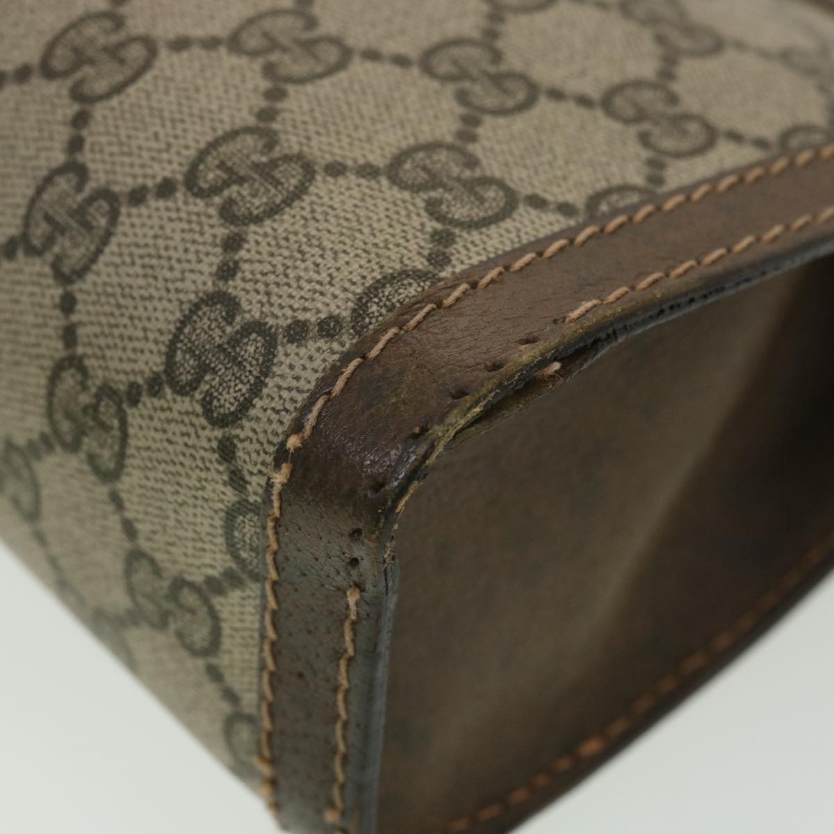 GUCCI GG Canvas Web Sherry Line Clutch Bag Beige Red Green 010.378  36471