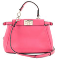 FENDI Leather Micro Peekaboo 2Way Bag Hand Bag Pink 8M0355