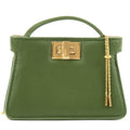 FENDI Leather Pico Peekaboo Mini Bag Charm Green 7AR993