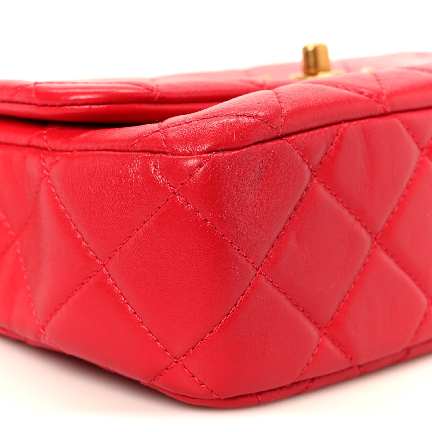 Chanel Lambskin Quilted Small Flap Red