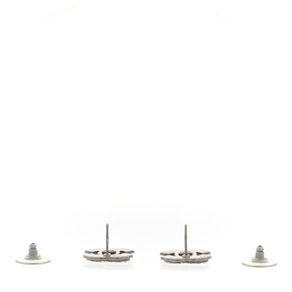 Crystal CC Earrings Silver