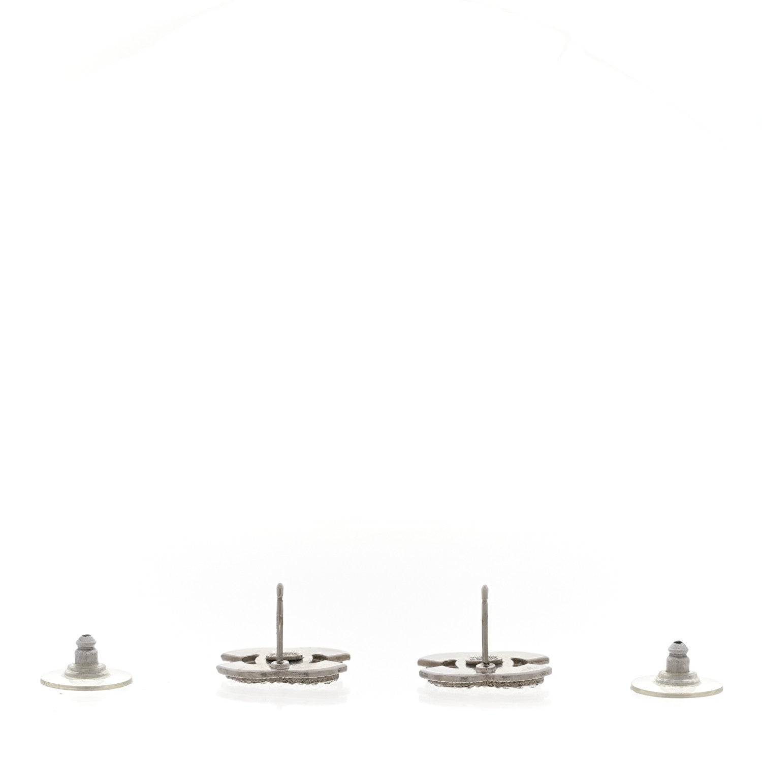 Crystal CC Earrings Silver